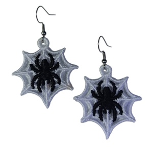 Pókhálós fülbevaló , Ékszer, Fülbevaló, Lógó fülbevaló, Ékszerkészítés, Hímzés, MESKA