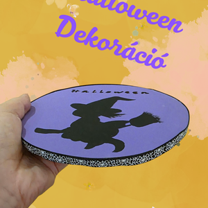 Kézzel festett Halloween dekoráció újrahasznosított laminált parkettából, 3D felirattal - otthon & életmód - dekoráció - halloween - halloweeni dekoráció - Meska.hu