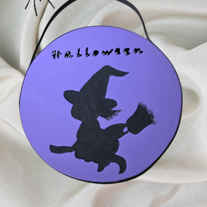 Kézzel festett Halloween dekoráció újrahasznosított laminált parkettából, 3D felirattal - otthon & életmód - dekoráció - halloween - halloweeni dekoráció - Meska.hu