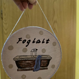 Kézzel festett, kétoldalas tábla,  3D felirat falusi szállásokba, nyaralóba, vendégházba, airbnb-be, lakád-és házavatóra - otthon & életmód - dekoráció - ajtó- és ablak dekoráció - ajtótábla - Meska.hu