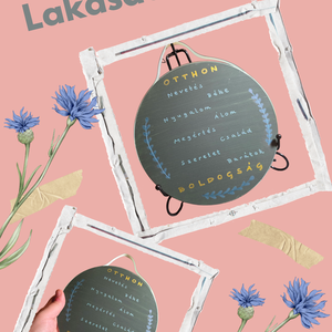 Kézzel festett dekorációs tábla újrahasznosított ház- és lakásavatóra falra, polcra  - baba - mama - babaszoba dekoráció - babaszoba kép - Meska.hu