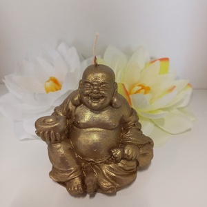 Arany nevető Buddha gyertya, Otthon & Lakás, Gyertya, illat, aroma, Gyertya, Gyertya-, mécseskészítés, MESKA