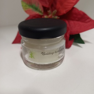 Mini szójaviasz gyertya névre szóló ajándék, Karácsony, Karácsonyi lakásdekoráció, Karácsonyi illatgyertya, mécses, Gyertya-, mécseskészítés, MESKA