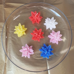 Úszógyertya szett üvegtállal - otthon & életmód - gyertya, illat, aroma - gyertya - Meska.hu