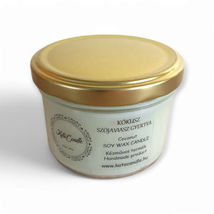 Kókusz szójaviasz illatgyertya, Otthon & Életmód, Gyertya, illat, aroma, Gyertya, Gyertya-, mécseskészítés, MESKA