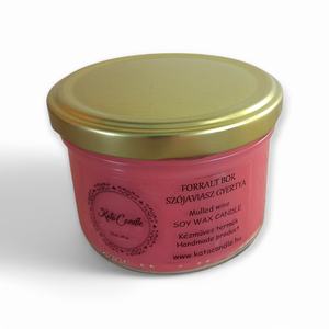 Forralt bor szójaviasz illatgyertya, Otthon & Életmód, Gyertya, illat, aroma, Gyertya, Gyertya-, mécseskészítés, MESKA