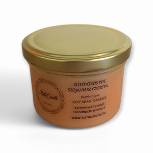 Sütőtökös pite szójaviasz illatgyertya, Otthon & Életmód, Gyertya, illat, aroma, Gyertya, Gyertya-, mécseskészítés, MESKA