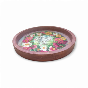 Rózsás tálca, Otthon & Életmód, Konyhafelszerelés, tálalás, Tálalás, Tálca, Decoupage, transzfer és szalvétatechnika, Festett tárgyak, MESKA