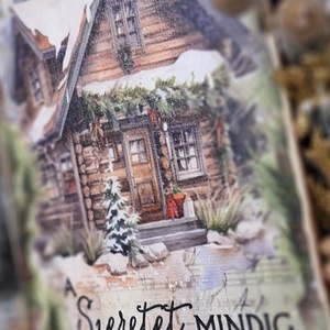 Karácsonyi ajtódísz � A szeretet körbeér - karácsony - adventi díszek - adventi ajtódísz - Meska.hu