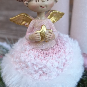 A karácsony angyala - asztaldísz, Karácsony, Adventi díszek, Adventi asztaldísz, Virágkötés, MESKA