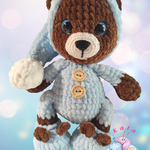 Pizsamás maci - játék & sport - plüssállat & játékfigura - maci - Meska.hu