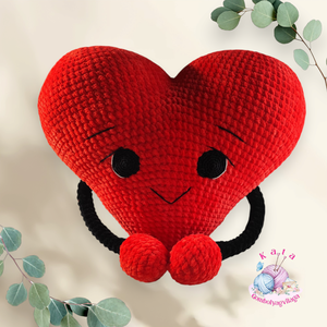 Szív díszpárna , Játék & Sport, Plüssállat & Játékfigura, Más figura, Horgolás, MESKA