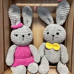 35 cm-es amigurumi horgolt fiú nyuszi, Játék & Sport, Plüssállat & Játékfigura, Nyuszi, Horgolás, MESKA