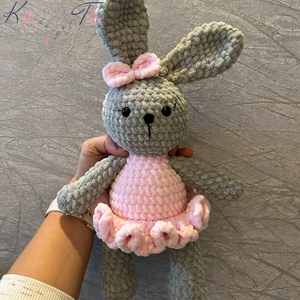35 cm-es amigurumi horgolt lány nyuszi - Meska.hu