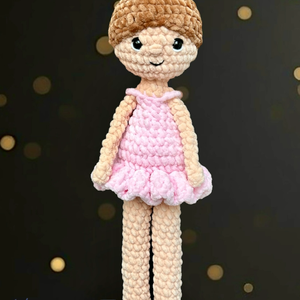 40 cm-es amigurumi horgolt balerina, Játék & Sport, Baba & babaház, Baba, Horgolás, MESKA
