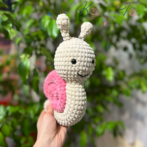 26 cm-es amigurumi horgolt csiga - játék & sport - plüssállat & játékfigura - csiga - Meska.hu