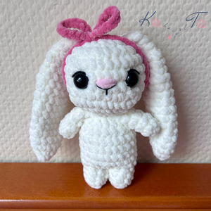 Amigurumi horgolt hajpántos nyuszi - Meska.hu