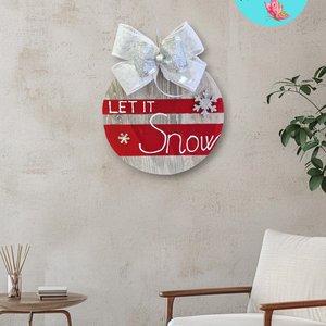 Let it snow ajtódísz - karácsony - adventi díszek - adventi asztaldísz - Meska.hu