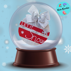Let it snow ajtódísz - karácsony - adventi díszek - adventi asztaldísz - Meska.hu