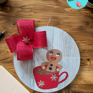 Mézi + kávé, kézzel festett, újrahasznosított laminált parkettára, polcra, lakásdekoráció, Karácsony, Karácsonyi lakásdekoráció, Karácsonyi lakásdíszek, Festészet, Festett tárgyak, MESKA