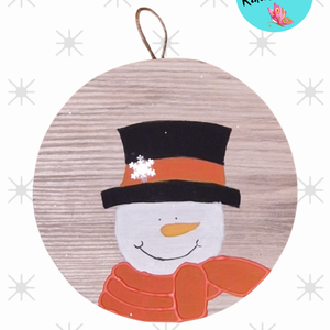 Hóember 3, Karácsony, Adventi díszek, Adventi ablakdekoráció, Festészet, Festett tárgyak, MESKA