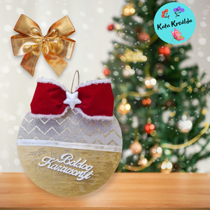 Karácsonyi ajtódísz bársonymasnival - otthon & életmód - dekoráció - ajtó- és ablak dekoráció - ajtódísz & kopogtató - Meska.hu