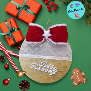 Karácsonyi ajtódísz bársonymasnival - otthon & életmód - dekoráció - ajtó- és ablak dekoráció - ajtódísz & kopogtató - Meska.hu