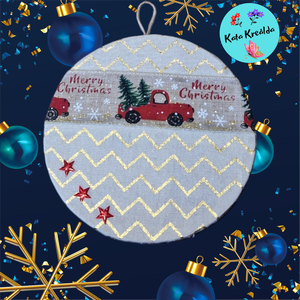 Karácsonyi ajtódísz autós - otthon & életmód - dekoráció - ajtó- és ablak dekoráció - ajtódísz & kopogtató - Meska.hu