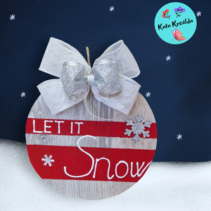 Let it snow ajtódísz - Meska.hu