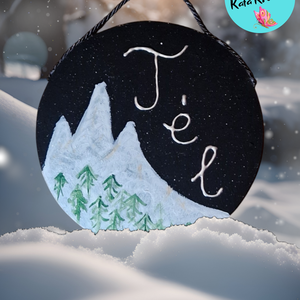 Téli táj  - otthon & életmód - dekoráció - ajtó- és ablak dekoráció - ajtódísz & kopogtató - Meska.hu