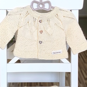 Egyedi kézzel kötött unisex baba kiskabát és cipö, Baba - mama, Babaruházat, Babaruha szett, Kötés, MESKA