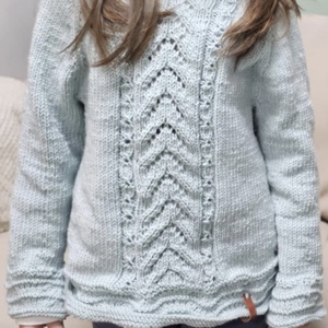 Kislány pulóver csipke kötéssel , Ruha & Divat, Gyerekruha, Pulóver, , MESKA