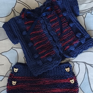 Bébi szett kisfiúnak  - baba - mama - babafotózás - szett újszülött fotózásra - Meska.hu