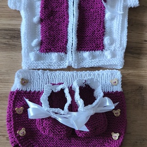 Bébi szett kislányoknak  - baba - mama - babaruházat - babaruha szett - Meska.hu