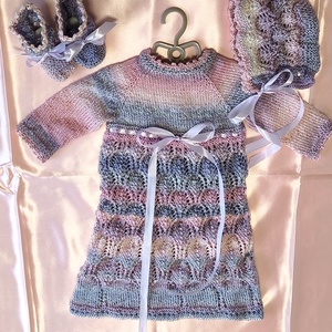  Csipkés hosszú ruha szett kislányoknak , Baba - mama, Babafotózás, Szett újszülött fotózásra, Kötés, MESKA