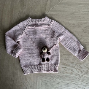 Gyerek pulóver plüss maci disszel  - baba - mama - babaruházat - baba pulóver - Meska.hu