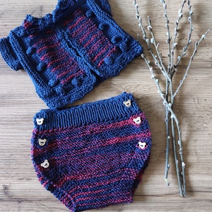 Bébi szett kisfiúnak , Baba - mama, Babafotózás, Szett újszülött fotózásra, Kötés, MESKA