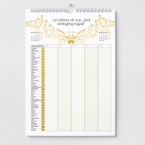 2026-os Csaldi tervező falinaptr A3 méretben - otthon & életmód - papír, írószer - naptár & tervező - Meska.hu