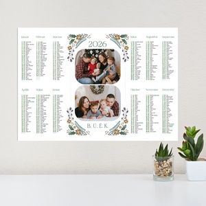 Fóliázott 2026-os fényképes naptár, megszemélyesített, egyedi grafikával - otthon & életmód - dekoráció - fali és függő dekoráció - falinaptár & öröknaptár - Meska.hu
