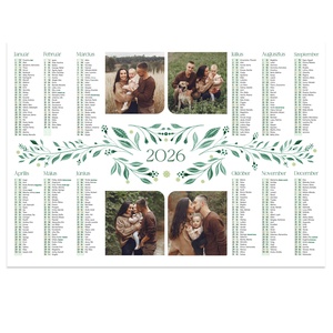 Fóliázott 2026-os fényképes naptár, megszemélyesített, egyedi grafikával - Meska.hu