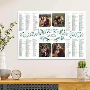 Fóliázott 2026-os fényképes naptár, megszemélyesített, egyedi grafikával - otthon & életmód - dekoráció - fali és függő dekoráció - falinaptár & öröknaptár - Meska.hu