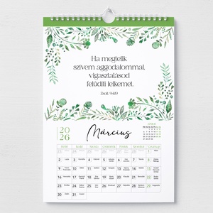 2026-os falinaptr bibliai igeversekkel - otthon & életmód - dekoráció - fali és függő dekoráció - falinaptár & öröknaptár - Meska.hu
