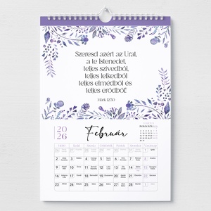 2026-os falinaptr bibliai igeversekkel - otthon & életmód - dekoráció - fali és függő dekoráció - falinaptár & öröknaptár - Meska.hu