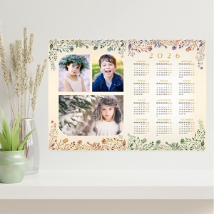 Fóliázott 2026-os fényképes falinaptár, megszemélyesített, egyedi grafikával - Meska.hu