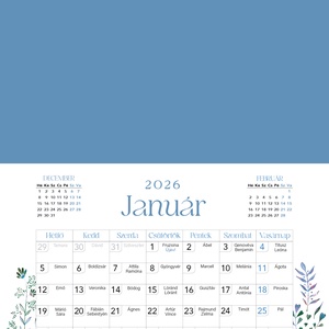 2026-os naptár. Személyre szabható 13 oldalas, színes, spirálozott, fényképes falinaptár.  - otthon & életmód - dekoráció - fali és függő dekoráció - falinaptár & öröknaptár - Meska.hu