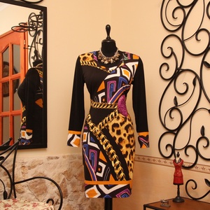 Láncmintás, egzotikus alkalmi ruha -  - Meska.hu