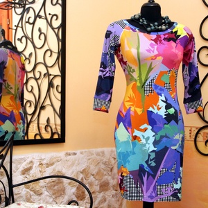 Színes art pöttyös ruha  -  - Meska.hu