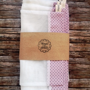 Mályva - szürke pöttyös tüll öko tasak szett 5 darabos Zero Waste - táska & tok - bevásárlás & shopper táska - zöldség/gyümölcs zsák - Meska.hu