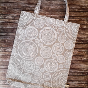Mandalás natúr vászon bevásárló táska - szatyor Új minta!  Zero waste nowaste, Táska & Tok, Bevásárlás & Shopper táska, Shopper, textiltáska, szatyor, Varrás, MESKA