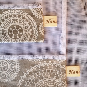 Mandala mintás öko tasak 4 darabos szett Új minta!  Zero waste Nowaste - táska & tok - bevásárlás & shopper táska - zöldség/gyümölcs zsák - Meska.hu